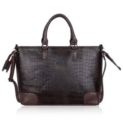 Premium Croco Leather Women’s Laptop Bag