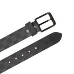 Luxe Black Men's Leather Belt - Image 3