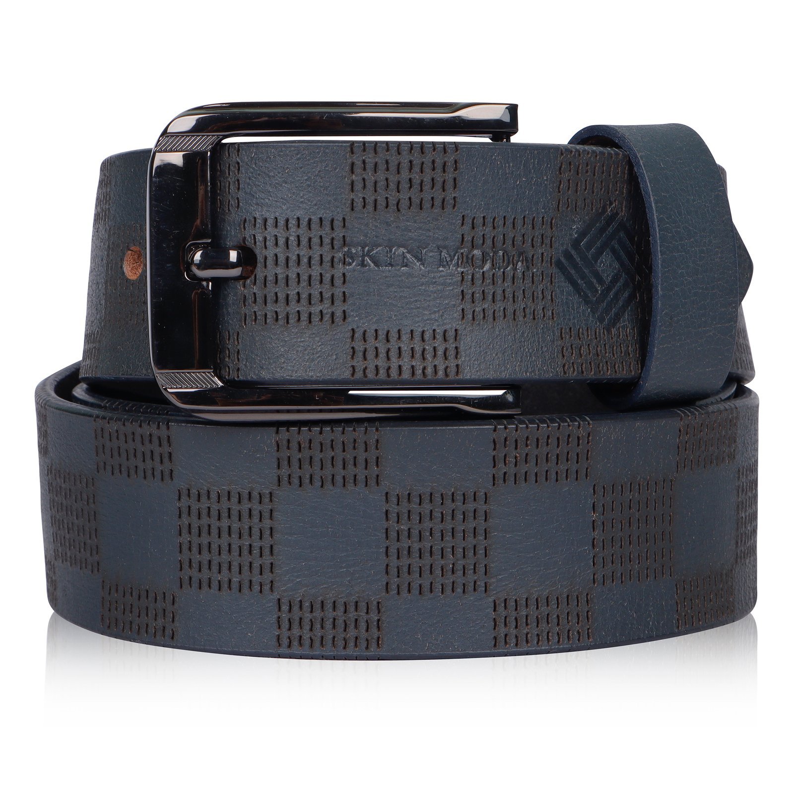 Mens-Belt_0402_1_Blue2.jpg Luxe Blue Men’s Leather Belt - Image 1