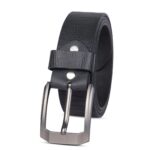 Lusso Black Men's Leather Belt - Image 2