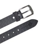 Lusso Black Men's Leather Belt - Image 5