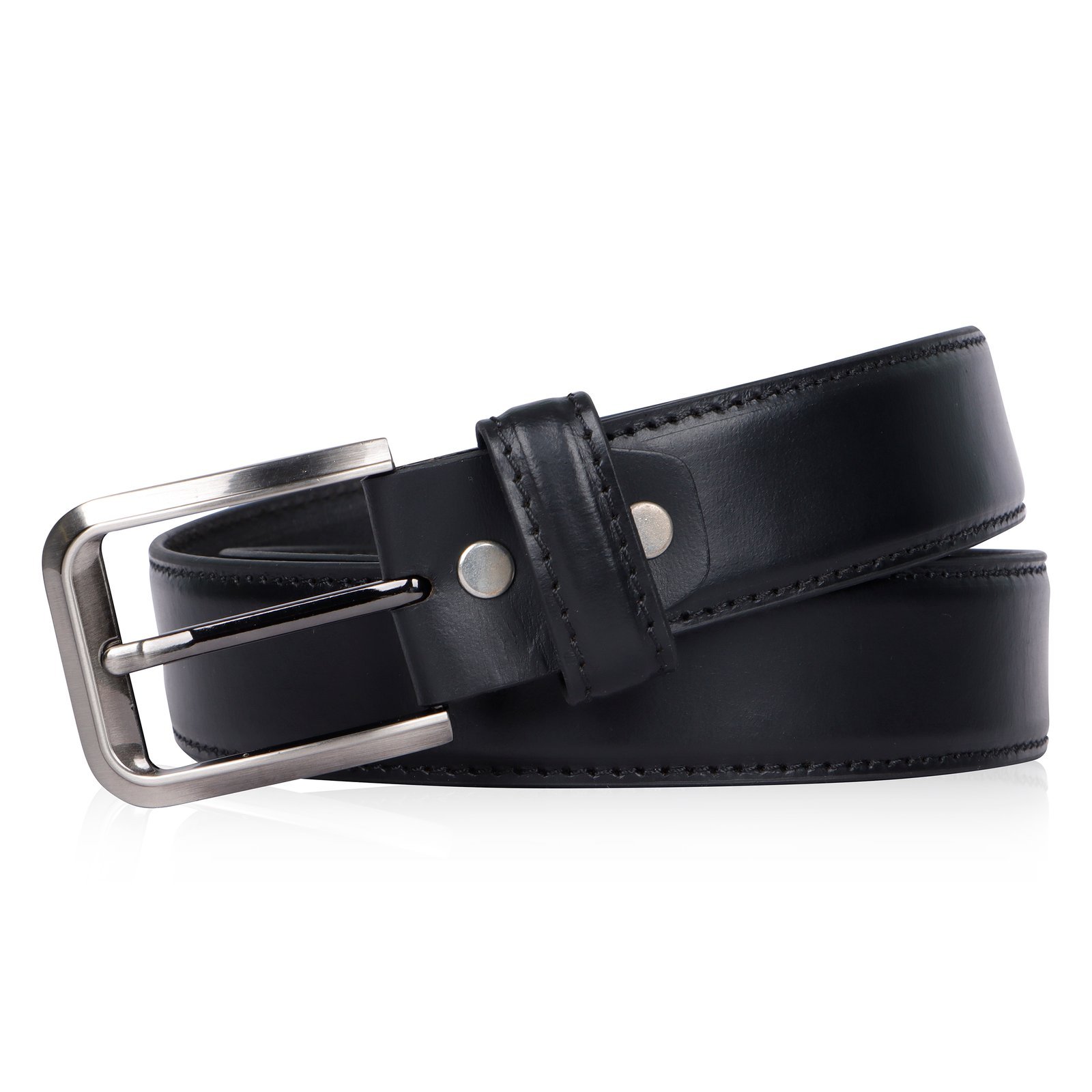 Mens-Belt_0402_3_Black2.jpg Excellent Black Men's Leather Belt - Image 1