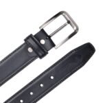 Excellent Black Men's Leather Belt - Image 4
