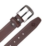 Excellent Brown Men's Leather Belt - Image 5