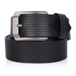 Finest Black Men's Leather Belt - Image 4