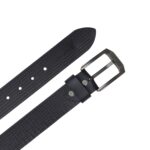 Finest Black Men's Leather Belt - Image 2