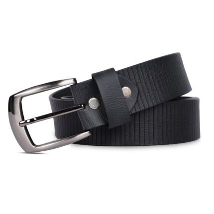 Premio Black Men's Leather Belt