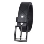 Premium Black Men's Leather Belt - Image 5