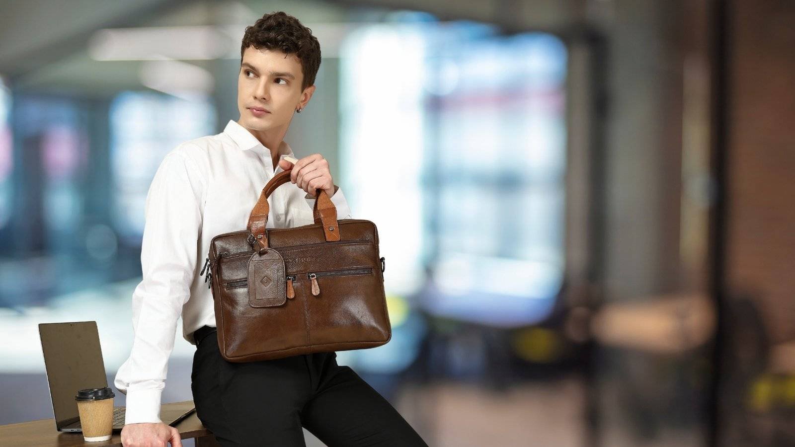 SKinModa Pure Leather Laptop Bag